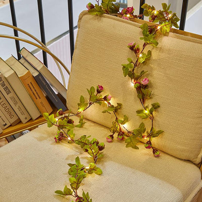 Chaîne Lumineuse en Rotin à Alimentation Solaire - Lumière D' Ambiance pour Votre Maison