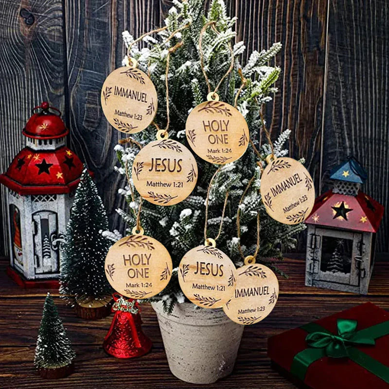 Panneau en Bois avec des Noms Bibliques - une Décoration de Noël qui Inspire la Réflexion!