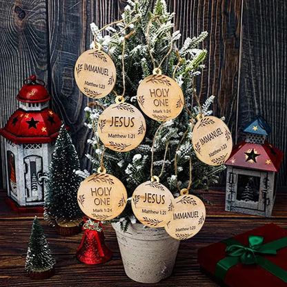 Panneau en Bois avec des Noms Bibliques - une Décoration de Noël qui Inspire la Réflexion!