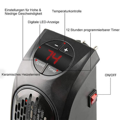 Mini-chauffage Portable - Efficace, Sûr et Polyvalent