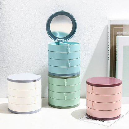 Rangement à Bijoux Pivotant à Plusieurs Niveaux