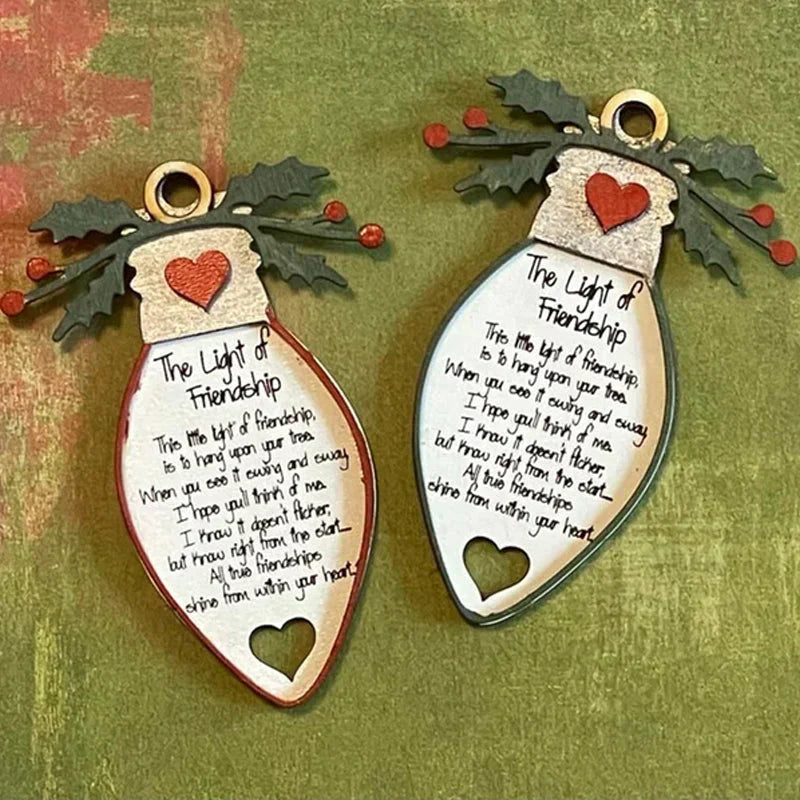 Pendentif D' Amitié de Noël - un Signe D' Authentique Solidarité!