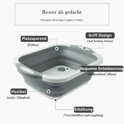 Corbeille Pliante Compacte - Votre Aide de Cuisine 3 en 1