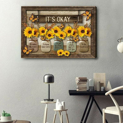 Peinture Murale Papillon - Tournesol