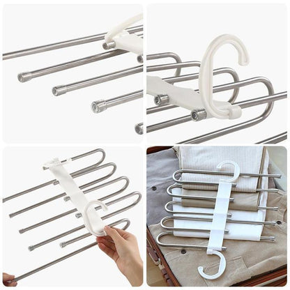 Porte-pantalons Multiples pour un Gain de Place
