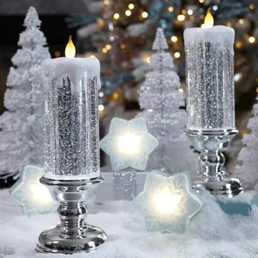 Bougies de Noël Led à Effet Scintillant