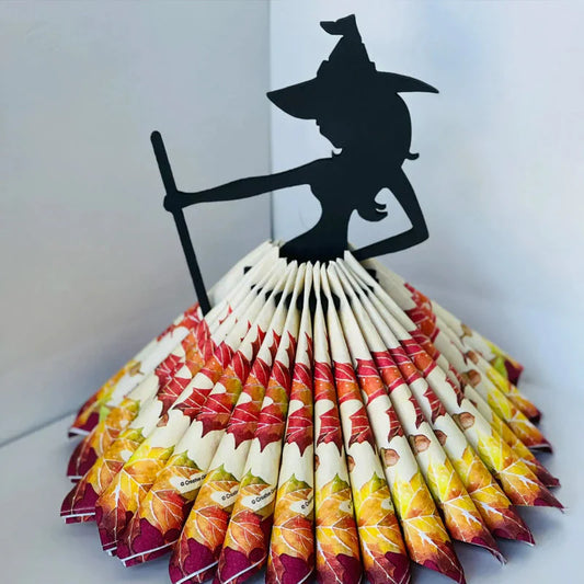 Envoûtement de Sorcière - Rond de Serviette en Bois pour une Décoration de Table Magique