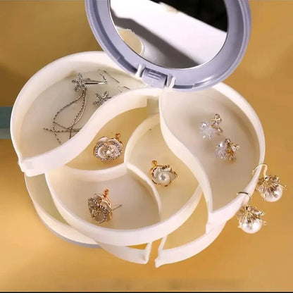 Rangement à Bijoux Pivotant à Plusieurs Niveaux