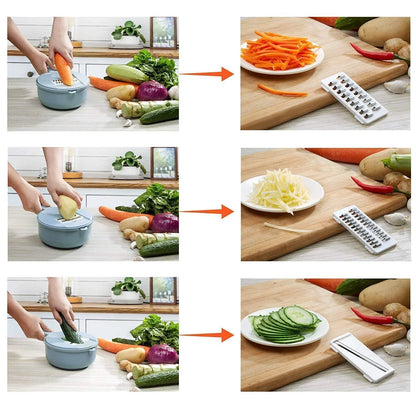 Set de Coupe-légumes Multifonctions 9 en 1