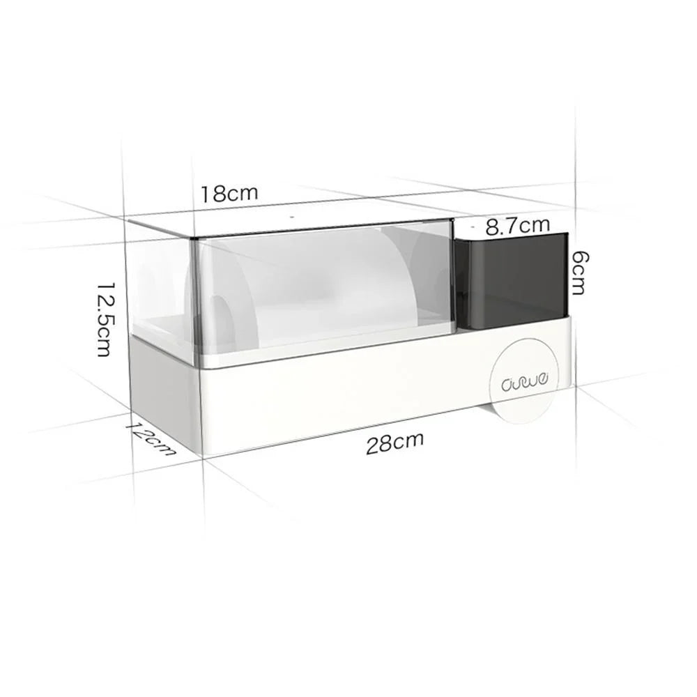 Boîte de Rangement pour Salle de Bain 3 en 1 Montée sur le Mur