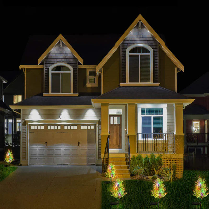 Lampes de Jardin pour Sapin de Noël Alimentées par Énergie Solaire - un Éclairage Magique pour Ta Maison!