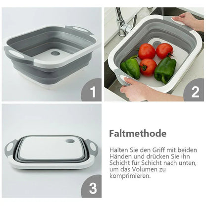 Corbeille Pliante Compacte - Votre Aide de Cuisine 3 en 1