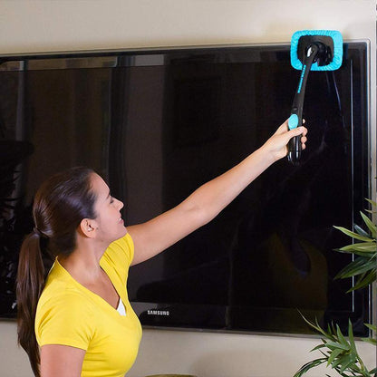 Fensterpro - Nettoyeur de Vitres avec Housse en Microfibres Réutilisable