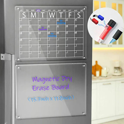 Planificateur Magnétique pour Réfrigérateur avec Set de Mémos