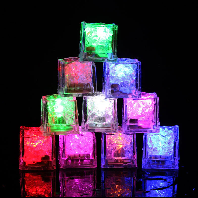 Les Lumières Led pour Glaçons - Kit D' Éclairage Multicolore (12 Pièces)