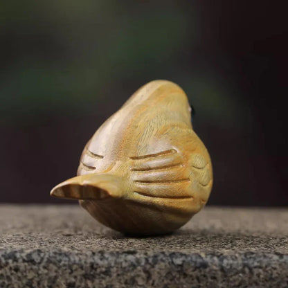Oiseau en Bois de Santal Fabriqué à la Main