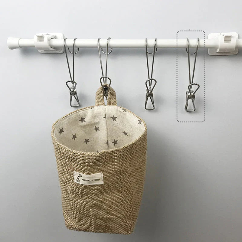 Pinces à Linge en Acier Inoxydable (10 Pièces)