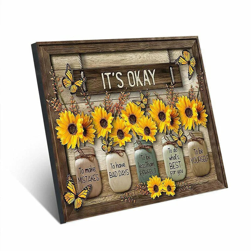 Peinture Murale Papillon - Tournesol