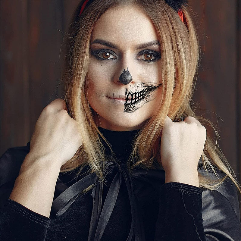 Tattoos Blague D' Halloween - 10 Autocollants Temporaires D' Épouvante