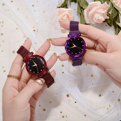 Montre Étanche avec Design de Ciel Étoilé pour les Filles