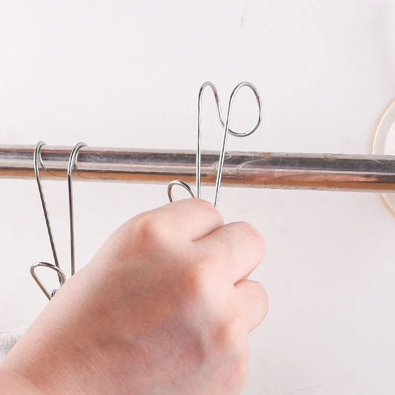 Pinces à Linge en Acier Inoxydable (10 Pièces)