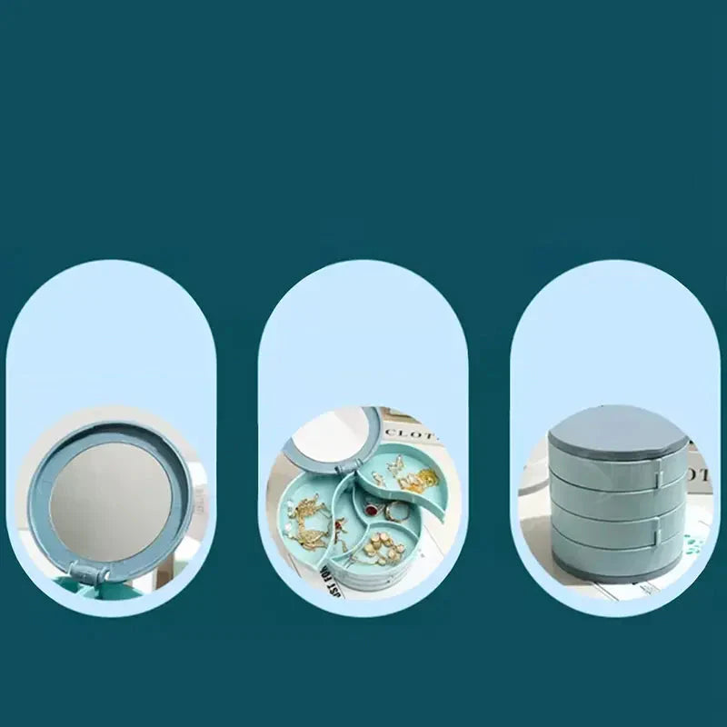 Rangement à Bijoux Pivotant à Plusieurs Niveaux