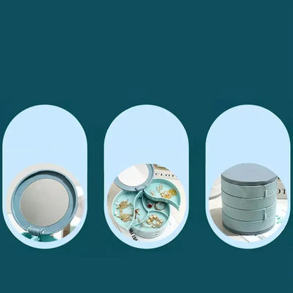 Rangement à Bijoux Pivotant à Plusieurs Niveaux