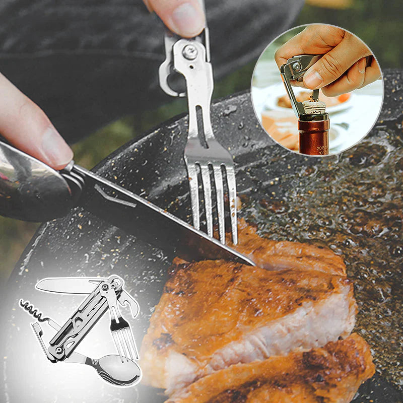 Ensemble D' Outils de Camping Multifonctionnels 5 en 1