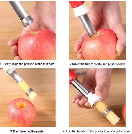 Fruchtfix - Épépineur de Poires et de Pommes en Acier Inoxydable