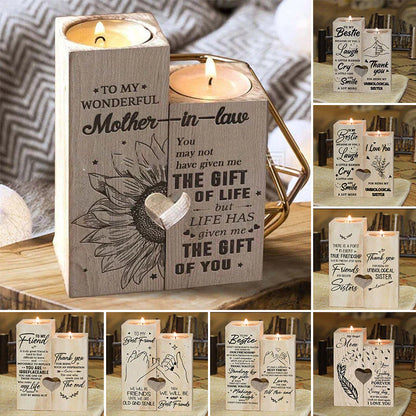 Porte-bougies en Bois - une Lumière Chaleureuse pour des Moments Particuliers