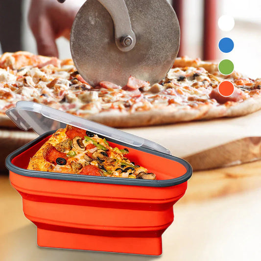 Boîte à Pizza en Silicone Peu Encombrante - Conserver la Fraîcheur, C' Est Facile!