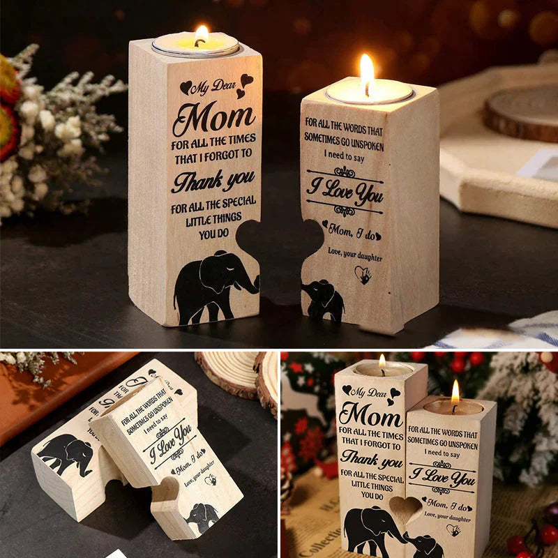 Porte-bougies en Bois - une Lumière Chaleureuse pour des Moments Particuliers