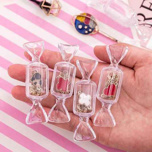 Boîte à Bijoux Transparente en Forme de Bonbon - Stylé et Pratique