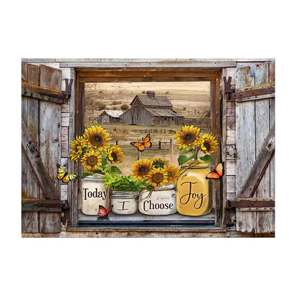 Peinture Murale Papillon - Tournesol