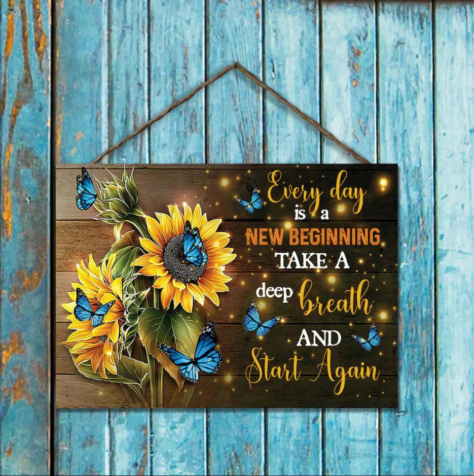 Peinture Murale Papillon - Tournesol