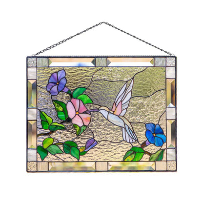 Pendentifs Oiseaux en Verre Coloré pour Décoration de Fenêtre