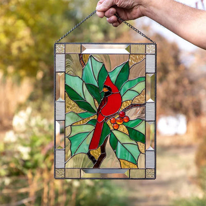 Pendentifs Oiseaux en Verre Coloré pour Décoration de Fenêtre