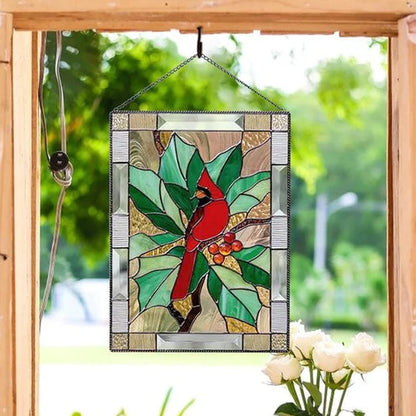 Pendentifs Oiseaux en Verre Coloré pour Décoration de Fenêtre