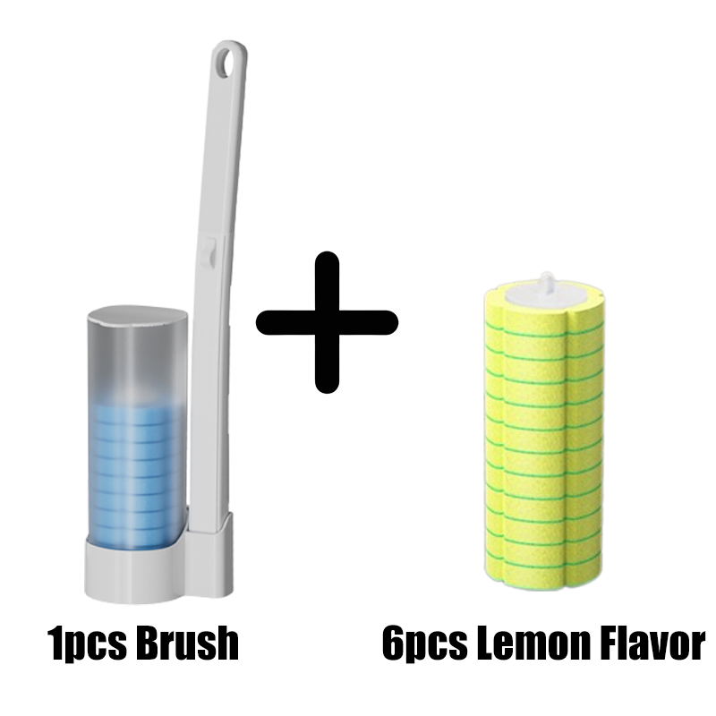 Brosse à Toilettes Jetable avec Têtes de Recharge