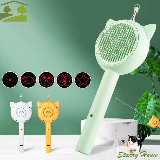 Chevron de Toilettage Rétractable - Soin Doux du Pelage et Jeu pour les Chats