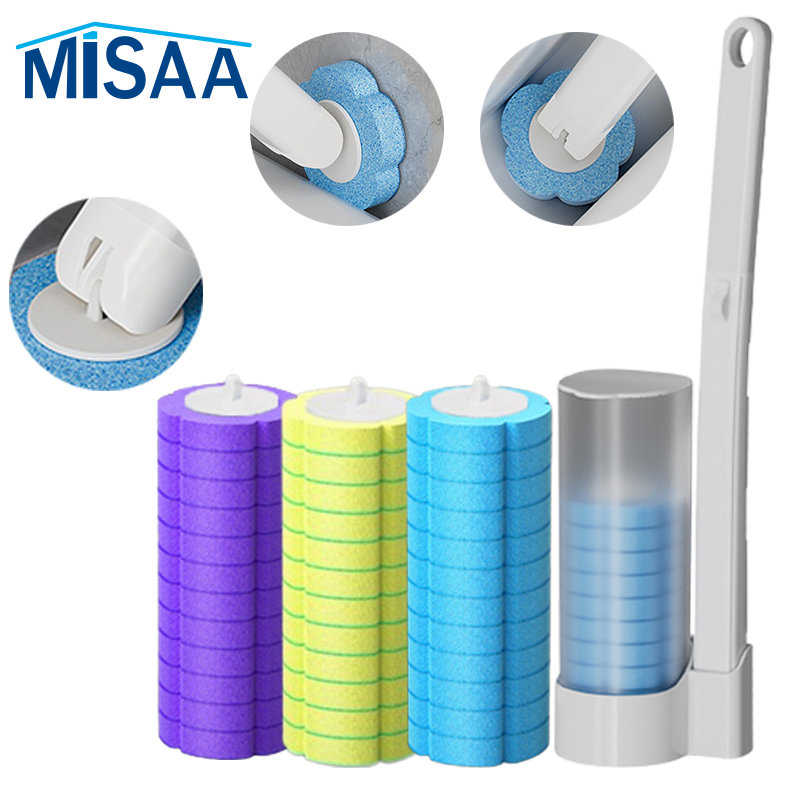 Brosse à Toilettes Jetable avec Têtes de Recharge