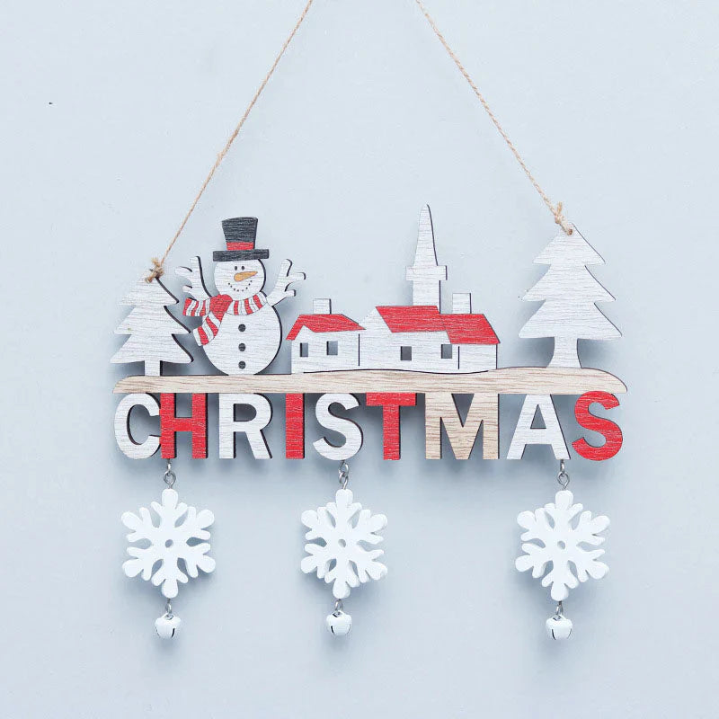 Décoration Murale Créative de Noël en Bois - une Ambiance Festive pour Ta Maison