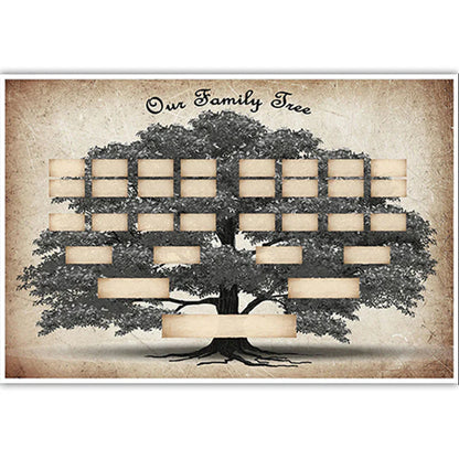 Toile de L' Arbre Généalogique Personnalisable - Préservez L' Histoire de Votre Famille pour des Générations