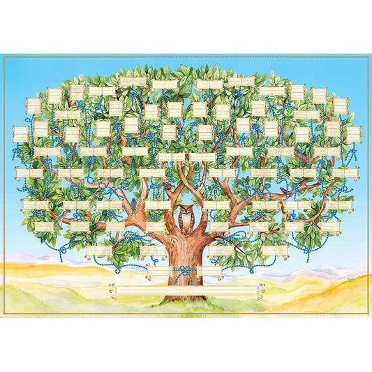 Toile de L' Arbre Généalogique Personnalisable - Préservez L' Histoire de Votre Famille pour des Générations