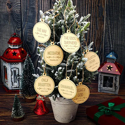 Panneau en Bois avec des Noms Bibliques - une Décoration de Noël qui Inspire la Réflexion!