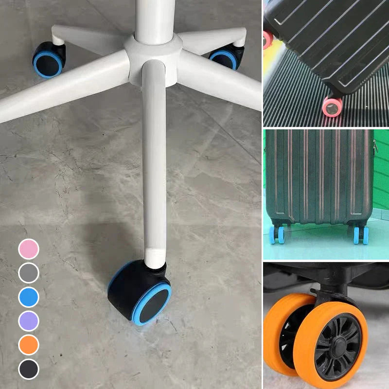 Housses de Protection en Silicone pour Roulettes de Valises - Protection & Réduction du Bruit