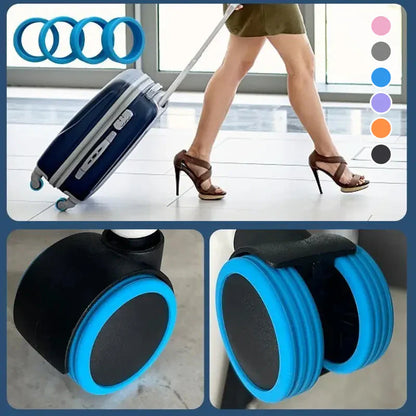 Housses de Protection en Silicone pour Roulettes de Valises - Protection & Réduction du Bruit