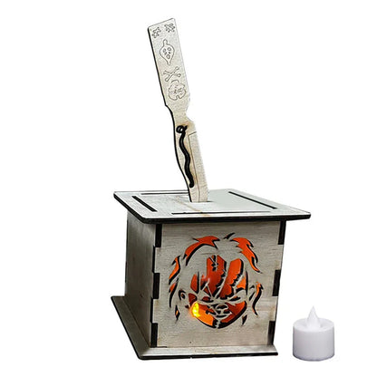 Gruseljack - Lanterne en Bois pour une Déco D' Halloween Effrayante