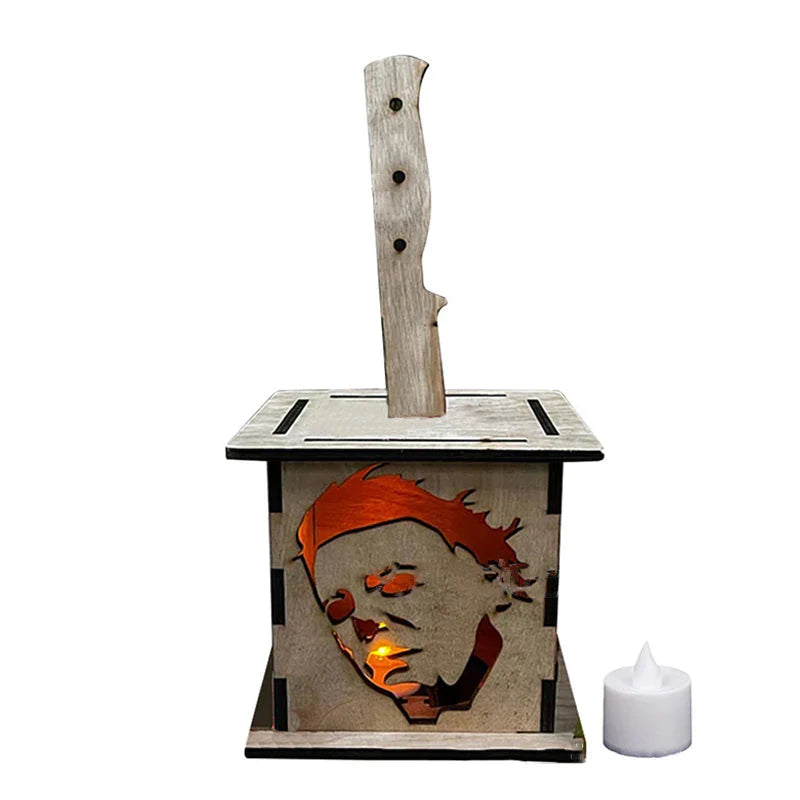 Gruseljack - Lanterne en Bois pour une Déco D' Halloween Effrayante