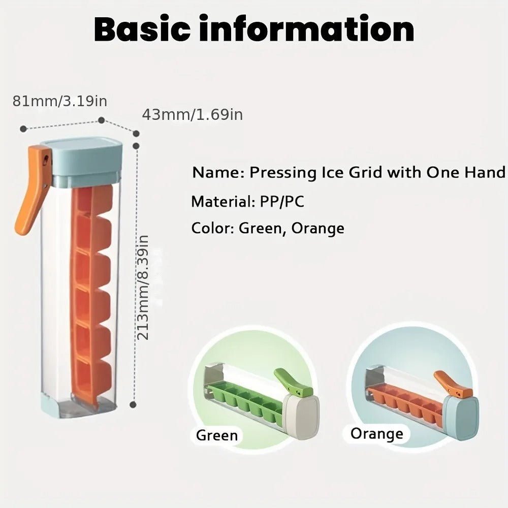 Moule à Glaçons Pratique avec Fonction de Pression - Parfait pour les Boissons Fraîches